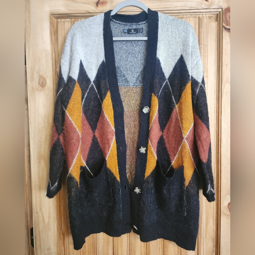 Volcom Argyle Button Sweater - image 1